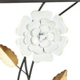thumbnail image 5 of DecMode White Metal Dimensional Floating Floral Wall Decor with Black and Gold Accents (2 Count), 5 of 14