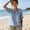 Light Blue, variant on CHUMUD Womens Summer Short Sleeve Tops Trendy Ruffle Trim V-Neck Blouse, Casual Puff Sleeves Flowy Top