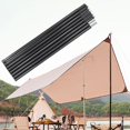 thumbnail image 4 of Tent Poles Extendable Tarp Support Rod for Tarp Awning Canopy Beach Shelter Black, 4 of 7