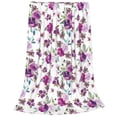 thumbnail image 2 of Honeii Violets Flowers Print Fleece Blanket - Throw Blanket for Bed, Sofa, Couch, Camping, and Travel , Microplush Ultra Soft Warm Blanket-60"x50", 2 of 7