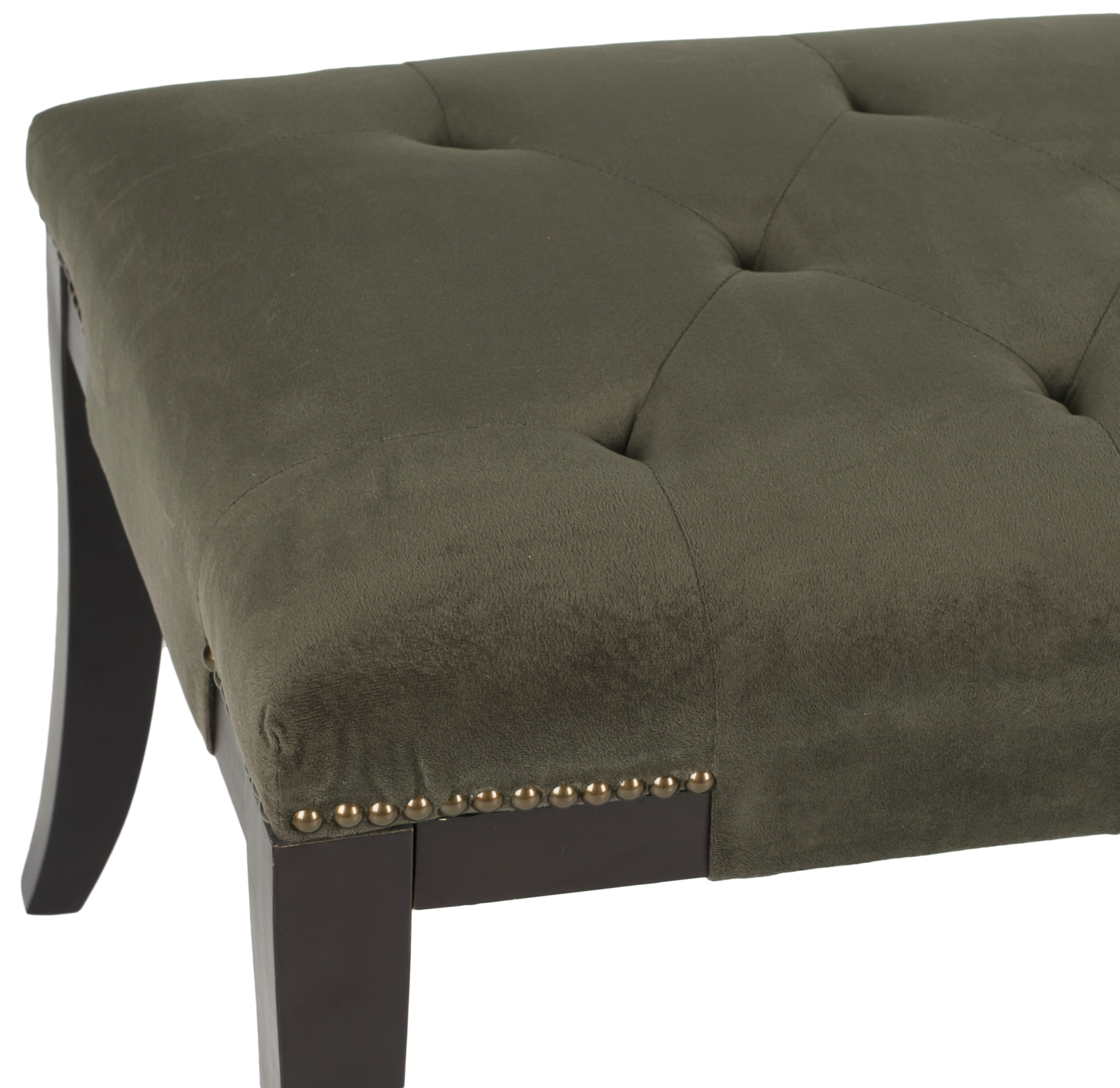 SAFAVIEH Gibbons Classic Glam Upholstered Bench w/ Nail Heads