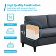 thumbnail image 7 of Mjkone 86" L-Shaped Sectional Sofa with Storage Ottoman, 3 Seat Couch with Reversible Chaise for Living Room/Office/Apartment, Dark Gray, 7 of 7