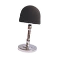 thumbnail image 4 of Soporte para peluca, soporte para cabeza de modelo, soporte decorativo para exhibición de sombreros de mesa con cúpula, soporte de exhibición para cen negro y plateado, 4 of 8