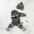thumbnail image 3 of Baby Newborn Girls Boys Cotton Knitted Sweater Romper Jumpsuit Outfits Hat Set Kids Ugly Christmas Sweater Fall Gray, 3 of 9
