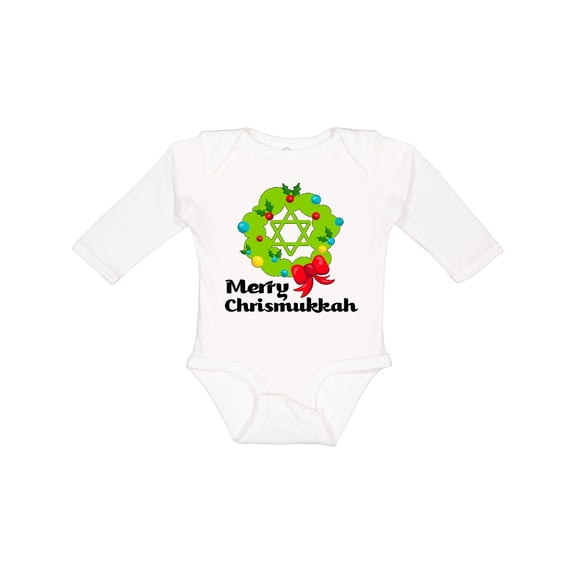 Inktastic Merry Chrismukkah Boys or Girls Long Sleeve Baby Bodysuit