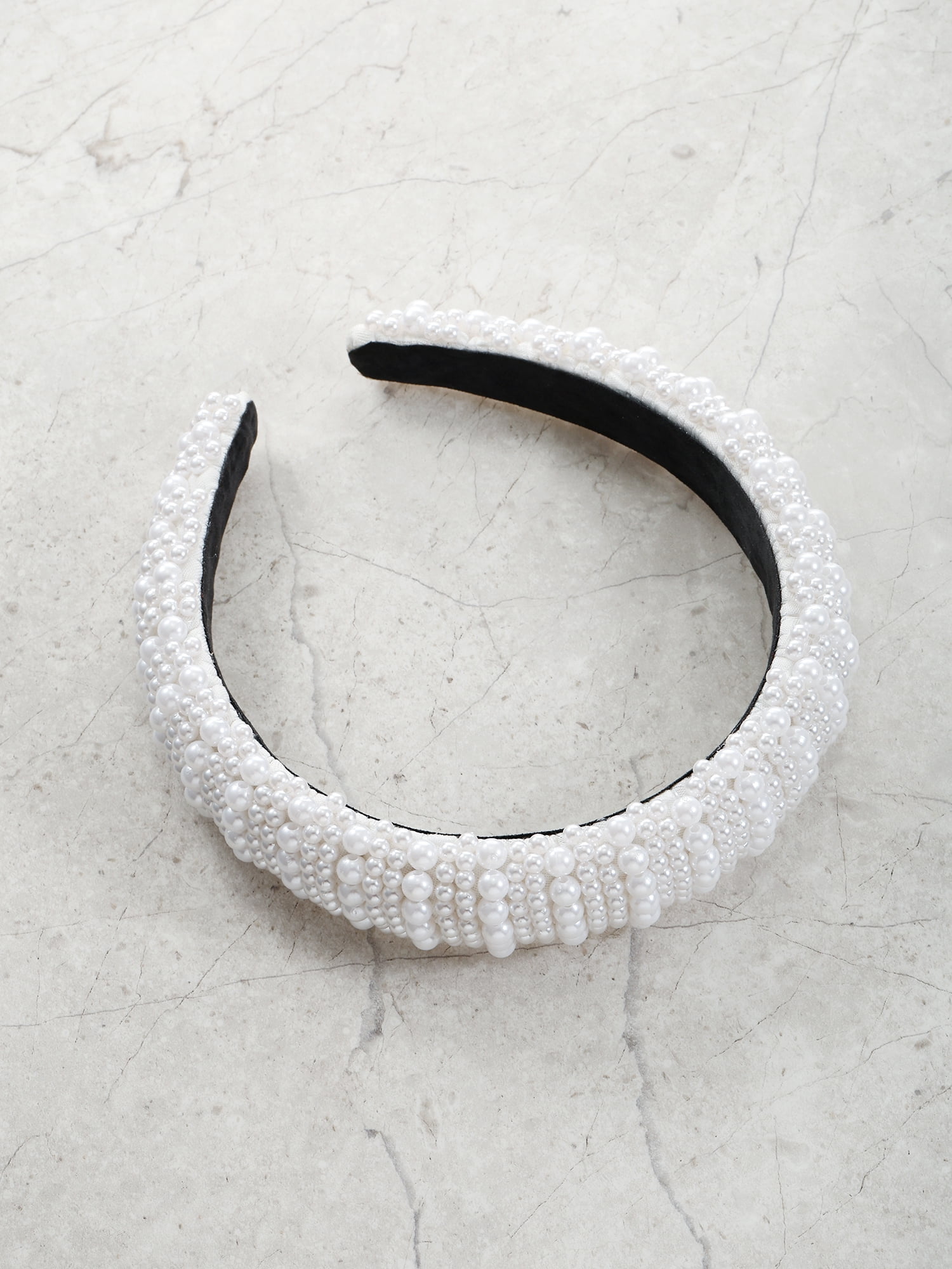 Bride Headband with Pearls, Adult, White, 1 piece by Trimmings