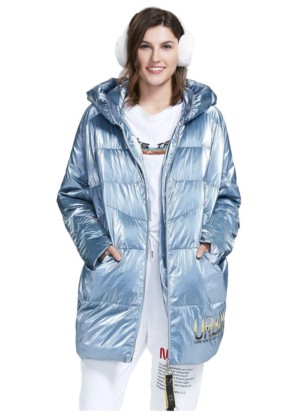 Women's Urban Canada Print Puff Winter Coat Walmart Canada