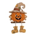thumbnail image 2 of Trovenix Wooden Halloween Pumpkin Decoration Tabletop Ornament Fall Harvest Home Decor For Shelf Mantel Desk Display, 2 of 7