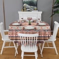 thumbnail image 2 of Boho Red Southwestern Ethnic Pattern Round Tablecloth 60"x60",Wrinkle Wipeable Table Cloth for Kitchen Dining Room Picnic Patio Party, 2 of 6