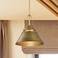 thumbnail image 6 of Nuvo Lighting Adina 1 Light Small Pendant - Natural Brass Finish - Natural Brass, 6 of 16