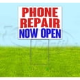 thumbnail image 1 of Phone Repair Now Open (18" x 24") Yard Sign, Includes Metal Step Stake, 1 of 6