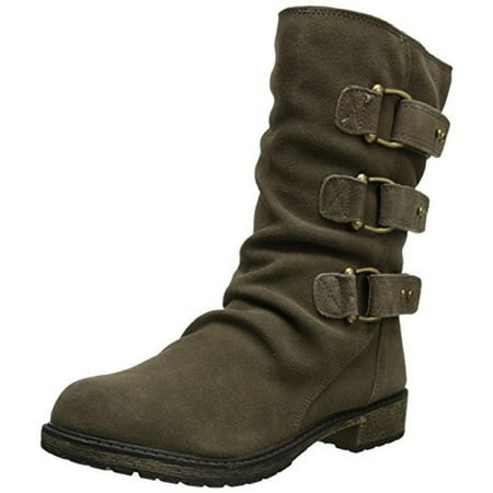 Skechers Womens Horseshoe Suede Slouchy Motorcycle Boots - Walmart.com