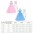 thumbnail image 4 of IBTOM CASTLE Kids Girl Cinderella Costume Princess Fancy Dress Up Butterfly Off Shoulder Long Dress with Accessories Halloween Christmas Carnival Cosplay Party Outfit, 4 of 8