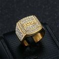 thumbnail image 2 of PAMTIER Men's Stainless Steel Jewelry Hip&nbsp;Hop&nbsp;Punk&nbsp;Micro&nbsp;Pave&nbsp;CZ&nbsp;Boss&nbsp;Ring Gold Size 10, 2 of 5