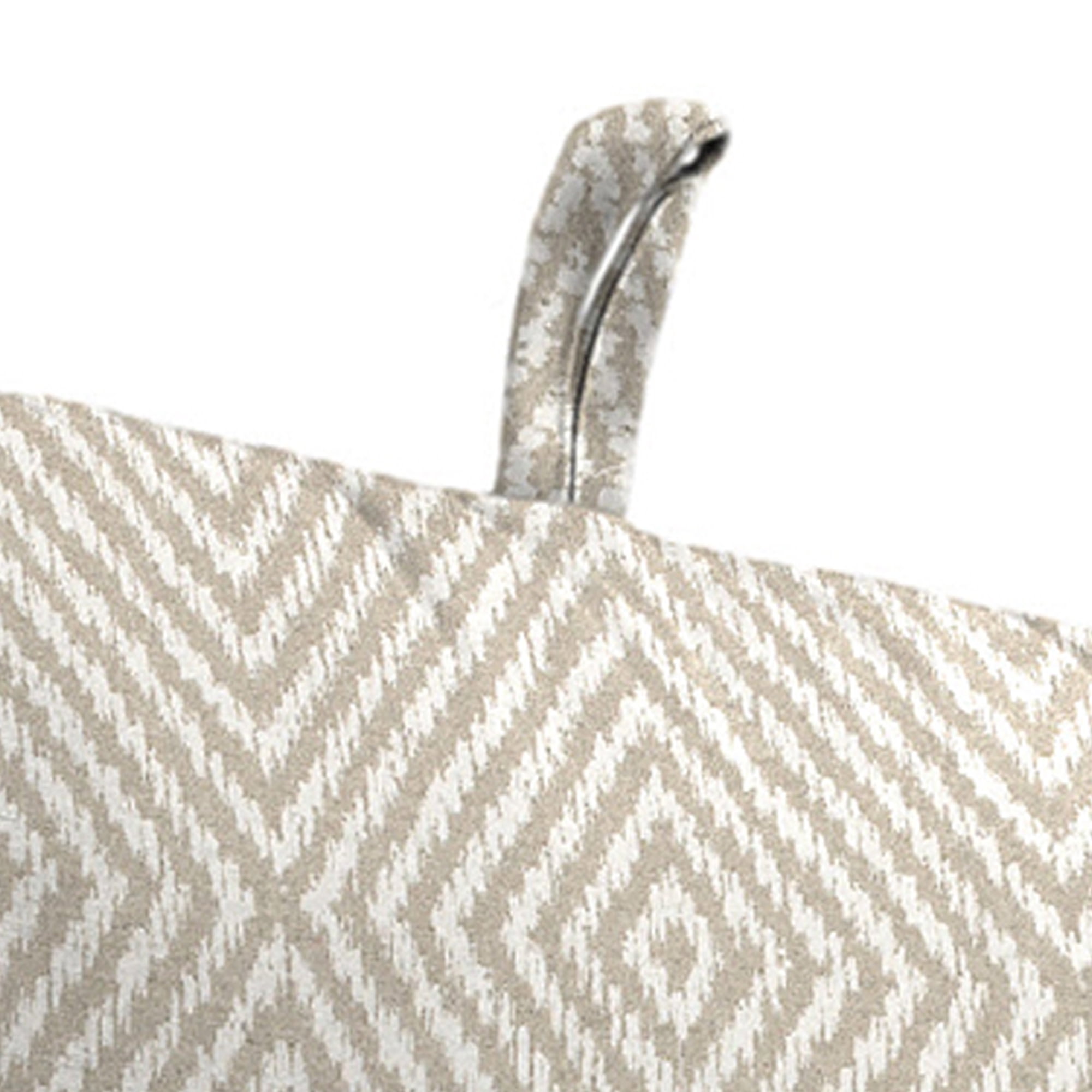 Jordan Manufacturing 45" x 22" Encore Birch Taupe Diamond Rectangular Outdoor Chair Cushion with Ties and Hanger Loop (2 Pack)