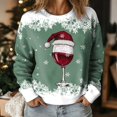 thumbnail image 5 of Futezty Sweaters for Women Christmas Graphic Oversized Sweatshirts Fleece Funny Pullover Party Holiday Tops with Bows, 5 of 9