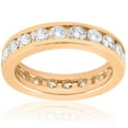 thumbnail image 1 of Bague d'Éternité en Diamants Sertis en Rail 2 Ct en Or Jaune 14 K, 1 of 2