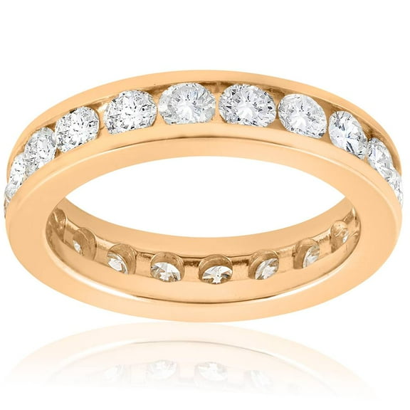 Pompeii 2ct Channel Set Diamond Eternity Ring 14K Yellow Gold (G/H,SI2-I1)