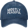 thumbnail image 1 of Mostly Peaceful Hat Women Baseball Caps Adjustable Caps, 1 of 5