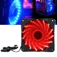 thumbnail image 4 of PC Cooling Fan, Case Fan High Computer Accessor Colorful 4.7 X 4.7 X 1in  for Radiators System for Computer CPU Cooler 15-Light Blue,15-Light Red,15-Light  White, 4 of 7