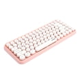 thumbnail image 3 of Teclado Inalámbrico Bluetooth perfke 84 teclas retro redondo Rosado, 3 of 9