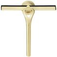 thumbnail image 1 of Escobilla de goma multiusos para puertas de ducha, baño, color dorado, 1 pieza, acero inoxidable, brillo sin rayas, diseño ergonómico, acción de secado rápido, uso en interiores y exteriores, latón, 1 of 5