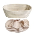 thumbnail image 1 of Cesta para fermentar pan con revestimiento, cuencos ovalados redondos tipo banneton para fermentar masa, cesta de fermentación de ratán para pan de masa madre hecha a mano, suministros para hornear, 1 of 8
