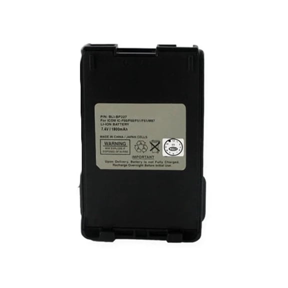 Batteries N Accessories BNA-WB-BLI-BP227 2-Way Radio Battery - Li-Ion, 7.4V, 1900 mAh, Ultra High Capacity Battery - Replacement for Icom BP227 Battery
