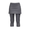 thumbnail image 5 of KALE Leggings for Women Skirted Athletic Skorts Gym Tennis Yoga Legging High Waisted With Skirts Y2K Pants Dark Gray, 5 of 8