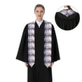thumbnail image 4 of Easygdp Lavender Blooms Window Unisex Adult Graduation Stole Shawl 36" Long for Academic Commencements Shawl-Sharp Corner, 4 of 7