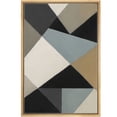 thumbnail image 6 of Framed Canvas Print Geometric Wall Art Abstract Neutral Modern Decorative for Living Room Bedroom - 16"x24" NATURAL, 6 of 8