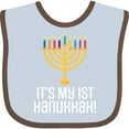 thumbnail image 3 of Inktastic 1st Hanukkah Menorah Childs Boys or Girls Baby Bib, 3 of 4