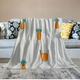 thumbnail image 2 of MLJA Carrot Sherpa Blanket Kids Cute Carrots Stripe Throw Blanket Boys Girls Rabbits' Food Decor Throw Blanket Plush Blanket Bedroom Twin, 2 of 6