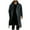 Dark Gray, variant on Wyobmus Men's Winer Warm Fleece Trench Coat Solid Color Notched Lapel Double Breasted Long Peacoat Black