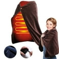 thumbnail image 6 of Heating Blanket Clearance! Usb Heated Shawl Electric Heated Blanket Plush Flannel Blanket With 3 Heat Level Setting for Car Office Home Travel 100X70Cm Blanket, 6 of 9