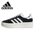thumbnail image 2 of Adidas Originals Gazelle Bold - Zapatillas de skate informales para mujer, de gamuza, con suela gruesa, antideslizantes, para caminar al aire libre, 2 of 5