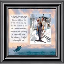 Deep Sea Fisherman's Prayer, Fisherman's Prayer, Fishing Gifts, Beach, Boating or Fishing Decor, Personalized Picture Frame, 10X10 9702