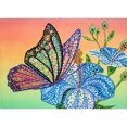 thumbnail image 1 of Wdftyju Flor mariposa parcial redondo cristal taladro DIY diamante pintura (KA287) Wdftyju 6za2sl7rs2da8zu2D01, 1 of 9