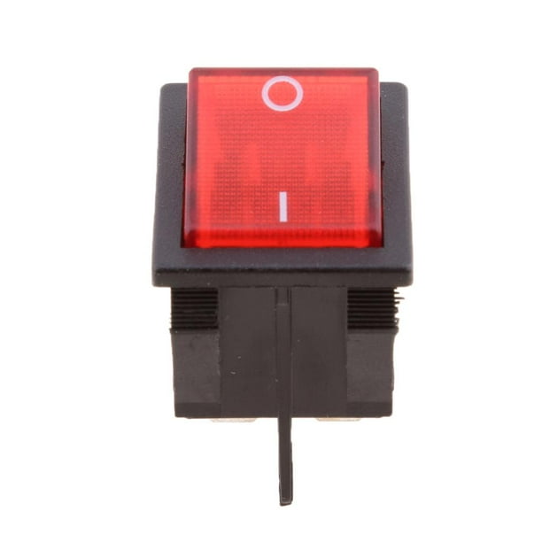 Interruptor de Palanca Yotijar de 4 Polos Doble 12V Interruptor basculante con luz LED para coche