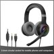 thumbnail image 4 of Auriculares para juegos con micrófono, aptos para la mayoría de portátiles, con cancelación de ruido, sonido envolvente estéreo de 7 pulgadas y cable., 4 of 7