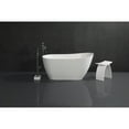 thumbnail image 4 of Kingston Brass VRTSS513026 52-Inch Solid Surface Oval Single Slipper Freestanding Tub with Drain in Glossy White/Matte White, 4 of 10