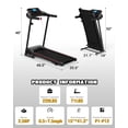 thumbnail image 2 of FLIMDER 2.5HP Folding Treadmills for Home with Bluetooth & Incline, Portable Running Machine Electric Compact Treadmills Foldable for Exercise Home Gym Fitness Walking Jogging, 2 of 6