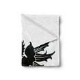 thumbnail image 2 of Celtic Soft Flannel Fleece Throw Blanket, Abstract Fantasy Animal Medieval Eagle for Culture and Tattoo Design, Cozy Plush for Indoor and Outdoor Use, 70" x 90", Black and White, by Ambesonne, 2 of 5