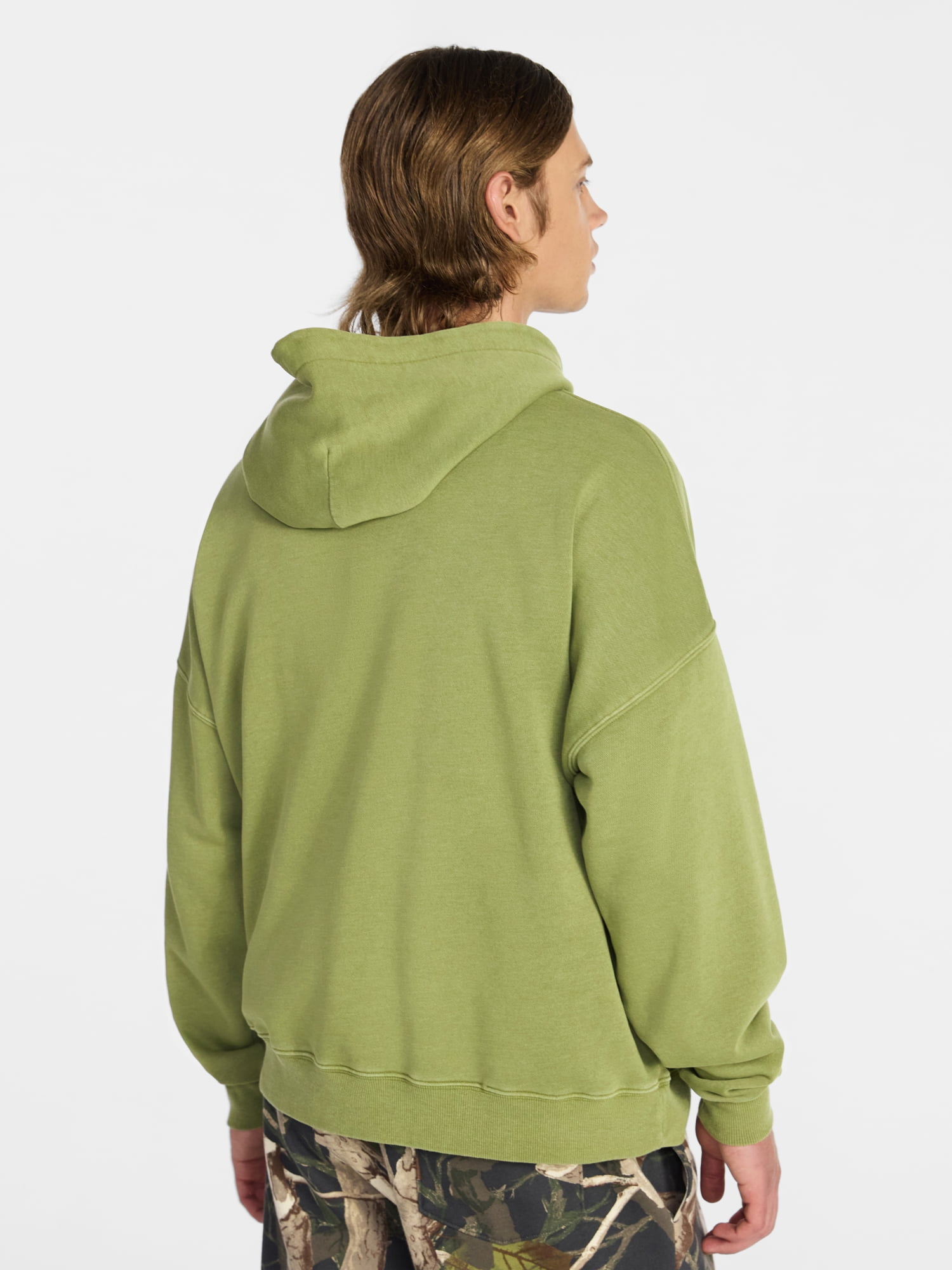 No Boundaries Boxy Fit Cropped Sweatshirt Hoodie, Men's & Big Men's