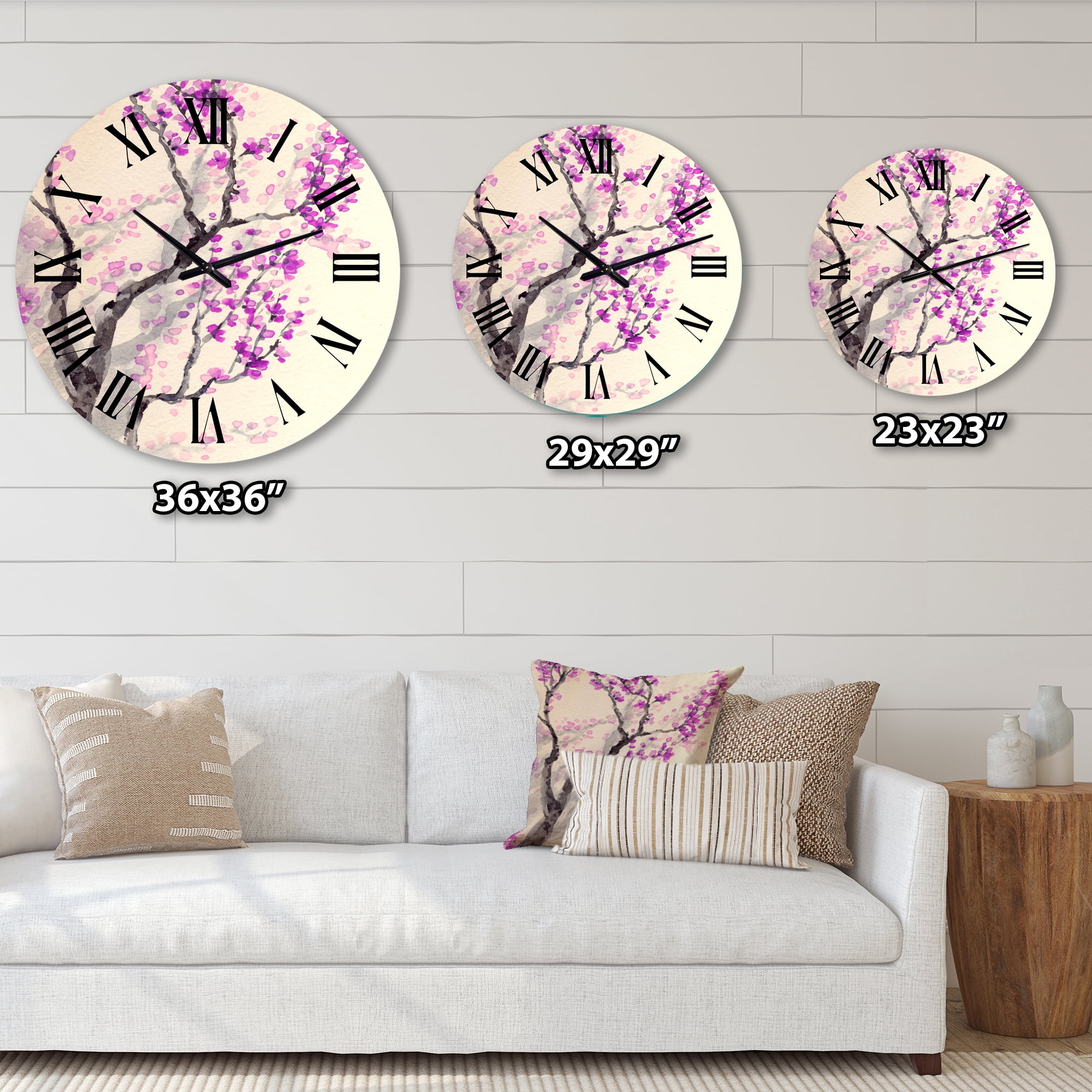Designart 1 in Quartz Traditional Wall Clock