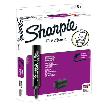 UPC: 0071641224780 | Sharpie Flip Chart Markers  Bullet Tip  Assorted Colors  8 Count
