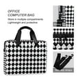 thumbnail image 4 of FORMRS 16" Laptop Bag Carrying Sleeve Case with Handle Travel Shoulder Briefcase, Black and White Geometric, 4 of 8