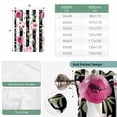 thumbnail image 6 of Pink Roses Balloon Curtains for Bedroom/Front Door/Bathroom, Romantic Flowers Leaves Floral Black Stripes Tie Up Curtains 63 Inch Length Light Filtering Kitchen Curtains Shades for Windows 46"x63", 6 of 8