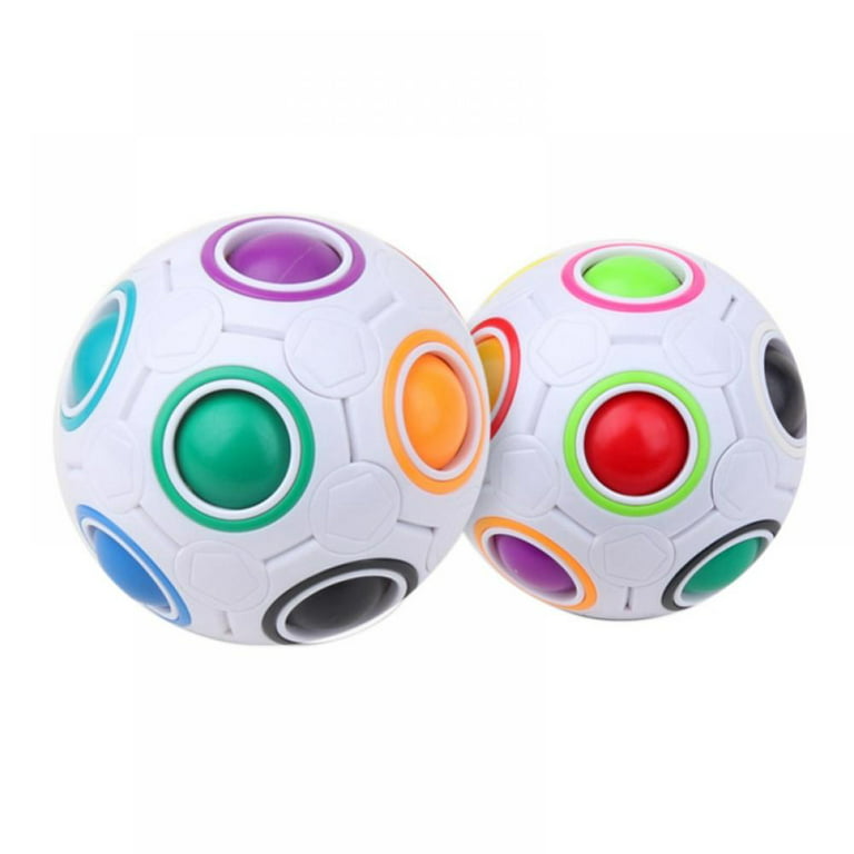 Magic Rainbow Puzzle Ball, Speed Cube Ball Fun Stress Reliever Magic Ball-  Puzzle Fidget Ball Toy For Boys & Girls- Natal Stocking Stuffers Para Ki