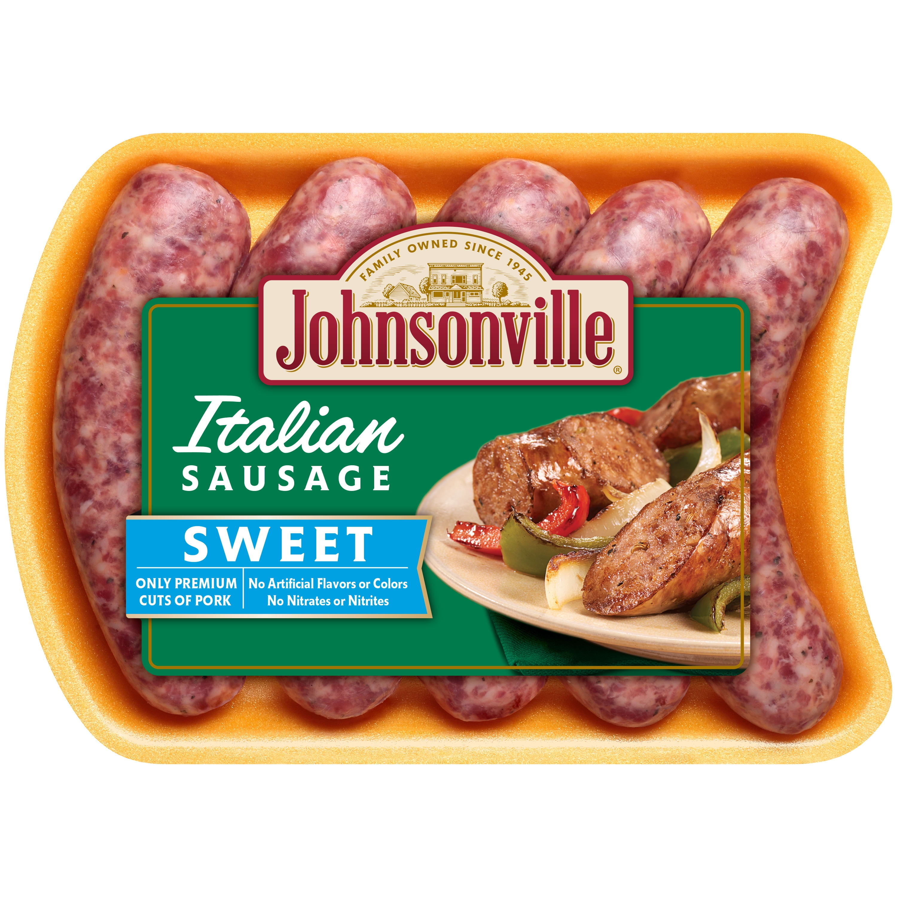 Johnsonville Sweet Italian Sausage, 5 Links, 1 lb 3 oz (Fresh